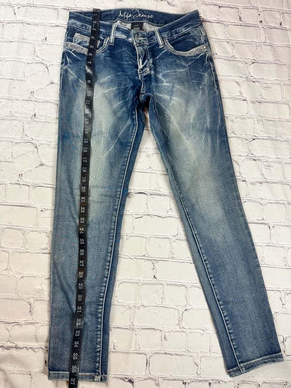Ariya Jeans Women's Embellished Pocket Skinny Jeans Size 5/6